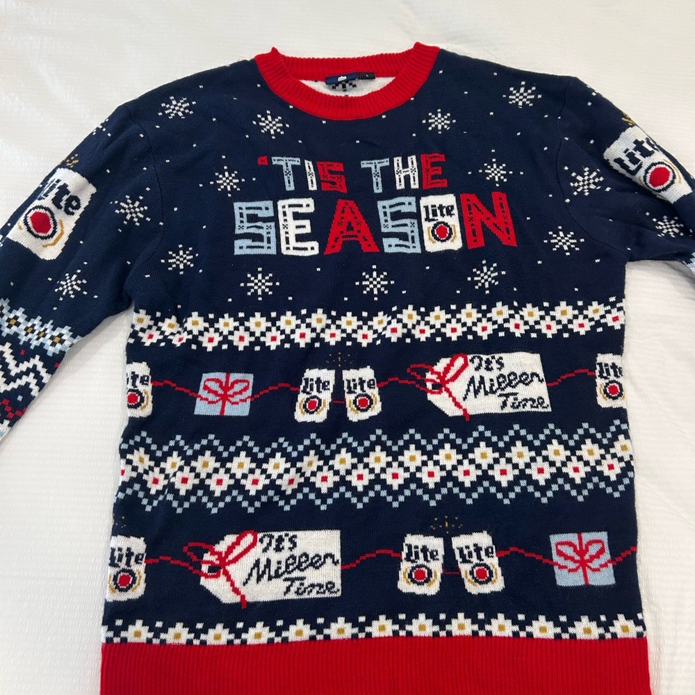 Holiday Navy Blue Crewneck Sweater